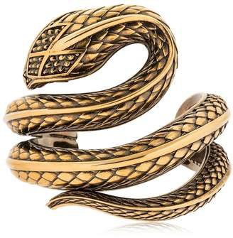 Gold snake curled bracelet