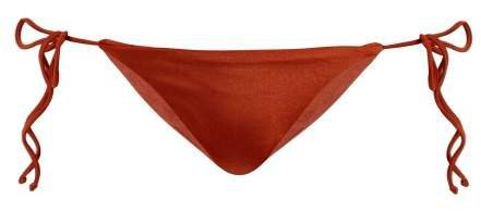 Tie Side Bikini Briefs - Womens - Dark Red