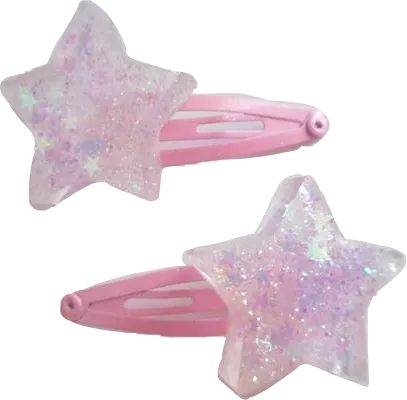 pink star clip