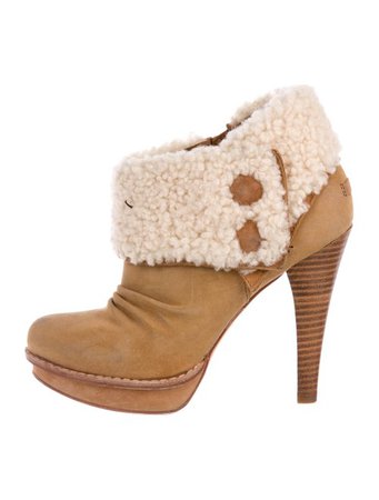 UGG Australia Suede Ankle Boots - Shoes - WUUGG31418 | The RealReal