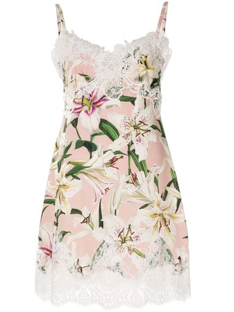 Dolce & Gabbana Lily Print Slip Dress Aw19 | Farfetch.com