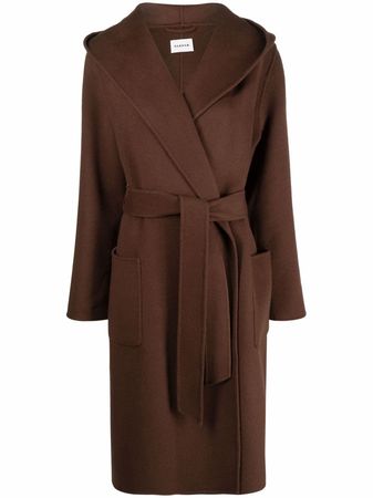Shop P.A.R.O.S.H. belted wool trench coat with Express Delivery - FARFETCH