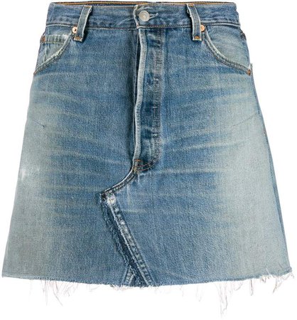 distressed style mini skirt