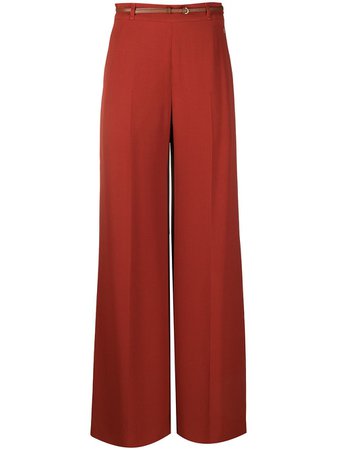 Shop red Chloé double face crepe trousers with Express Delivery - Farfetch