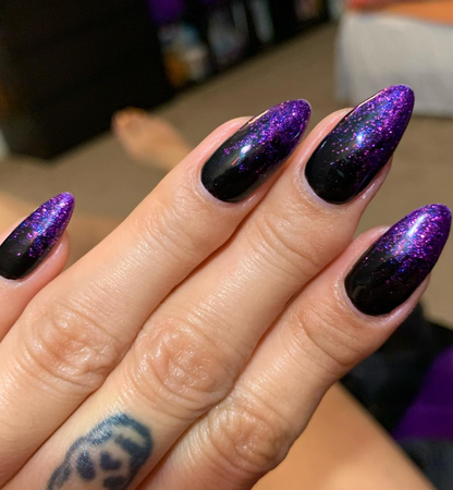 purple black nails