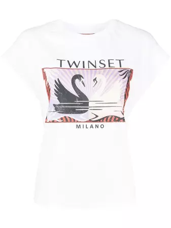 TWINSET Logo Print T-shirt - Farfetch
