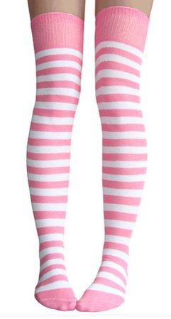 pink striped socks