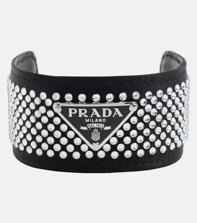 Prada black cuff bracelet