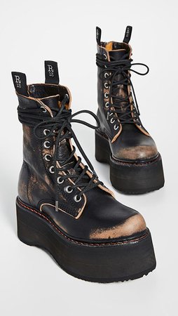 R13 Black boots