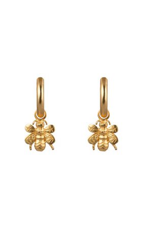 Gold-Plated Bumble Hoop Earrings By Valére | Moda Operandi