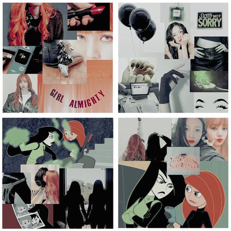 Lisa (Blackpink) and Joy (Red Velvet) as Kim Possible and Shego