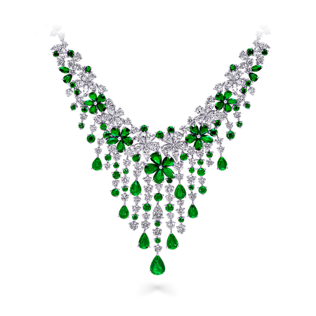 Emerald & Diamond Necklace | Carissa Jewellery Collection | Graff