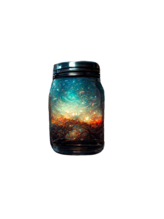 cosmic space jar art