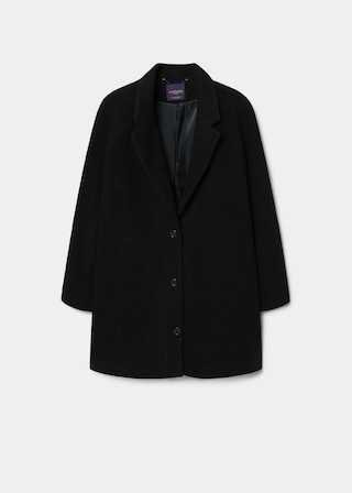 Buttoned wool coat - Coats Plus sizes | Violeta by MANGO Canada