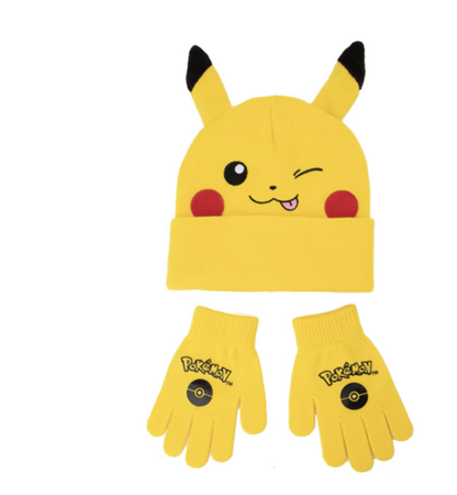 pikachu hat and glove set