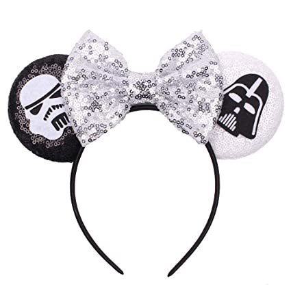 Amazon.com: YanJie Mouse Ears Bow Headbands, Glitter Party Hot Pink Princess Decoration Cosplay Costume for Girls & Women (DSNFG-11) : Beauty & Personal Care