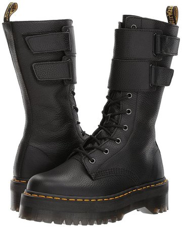 black combat boots martens