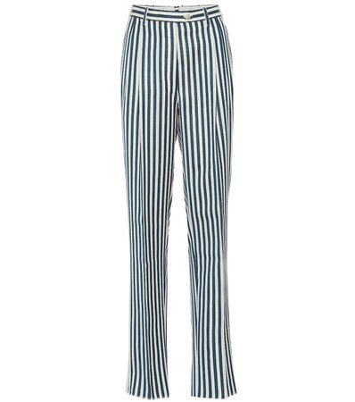 The Stella Striped Wool Pants - Giuliva Heritage Collection |