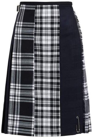 Le Kilt - Menzie 65cm Tartan Wool Kilt - Womens - Black Multi