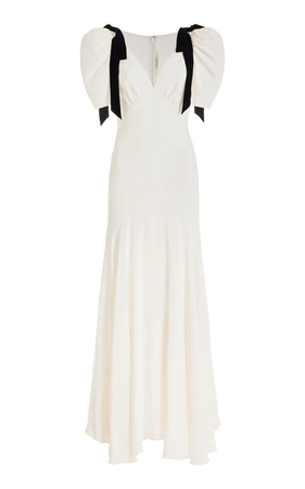 rodarte white dress with black bows