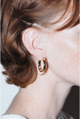 Gold Chunky Hoop Earrings - Just In