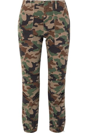 Nili Lotan | French Military cropped camouflage-print stretch-cotton twill tapered pants | NET-A-PORTER.COM