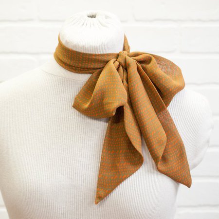 Mustard scarf skinny scarf mustard vintage inspired silky | Etsy