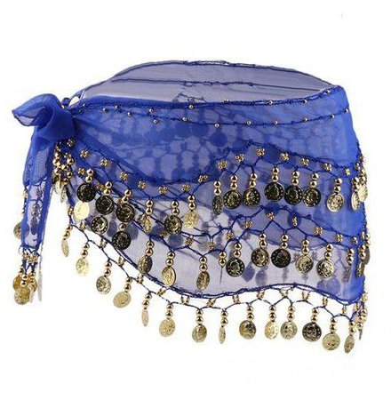 Magideal Belly Dancing Belt 128Coins Waist Chain Belly Dance Hip Scarf Belt Blue price from jumia in Nigeria - Yaoota!