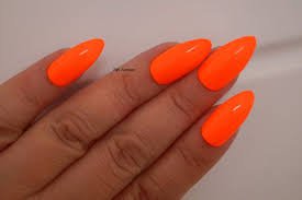 neon orange nails - Google Search