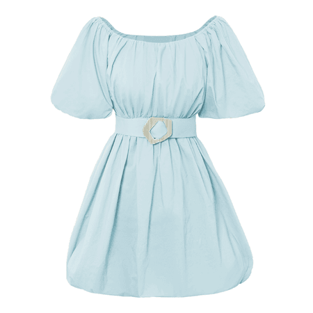 JESSICABUURMAN – NALIS Belt Embellished Short Sleeves Mini Dress