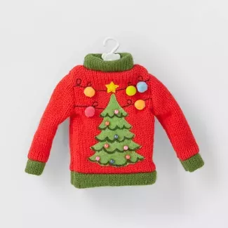 Knit Ugly Sweater Christmas Tree Ornament Red - Wondershop™ : Target