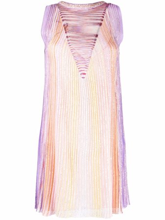 Missoni sequin-embellished Stripe Knitted Mini Dress - Farfetch