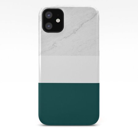Marble And Teal iPhone Case by ARTbyJWP | Society6