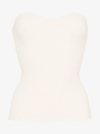 Khaite Lucie ribbed knit bustier | Browns