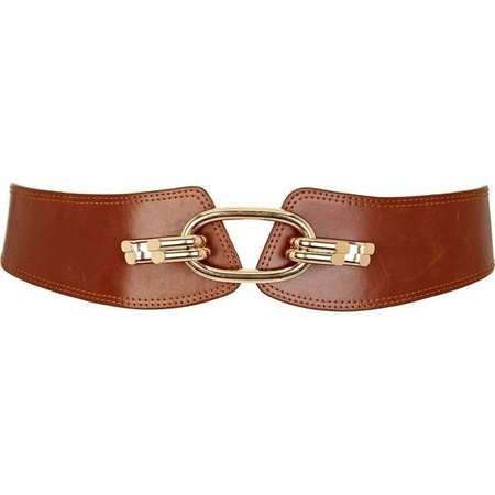chunky brown belt polyvore - Google Search