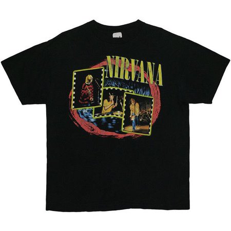 Nirvana Shirt Vintage tshirt 1997 Live Concert Photo tee Kurt Cobain... ($230) ❤ liked on Polyvore featuring tops… | Vintage tee shirts, Grunge shirt, Nirvana shirt