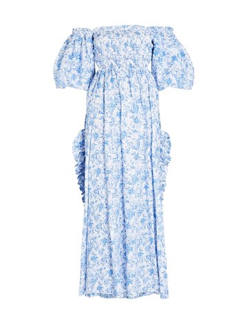 Caroline Constas Tara Puff-Sleeved Floral Maxi Dress | INTERMIX®