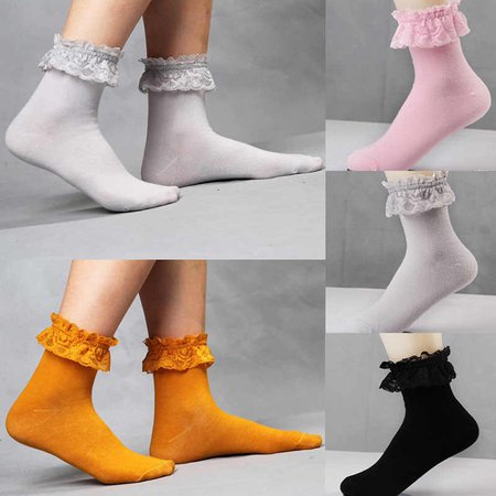 Fashionable Lovely Cute lace white socks