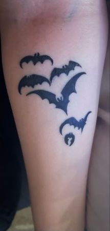 Eddie Munson inspired bat tattoo