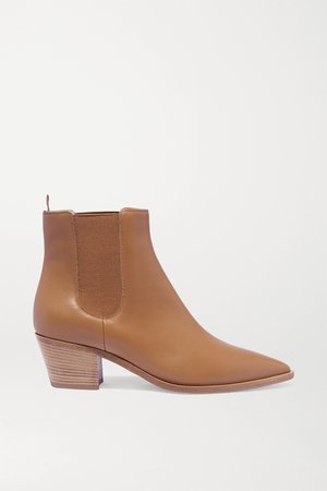 Beige 45 leather Chelsea boots | Gianvito Rossi | NET-A-PORTER