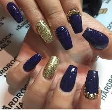 blue gold nails - Google Search