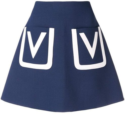 A-line V detail skirt