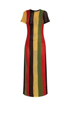 Rihanna Work Dress Rasta Jamaican Multicolored String Mesh Maxi Net See Through | eBay
