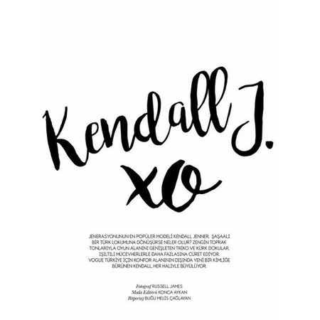 Kendall J. XO text