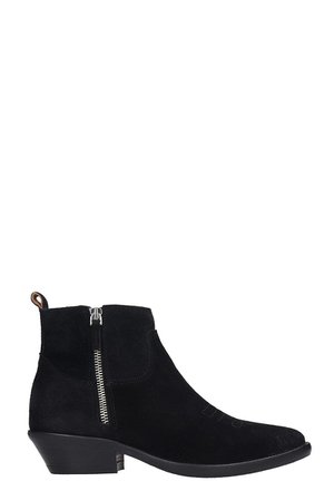 The Seller Texan Ankle Boots In Black Suede