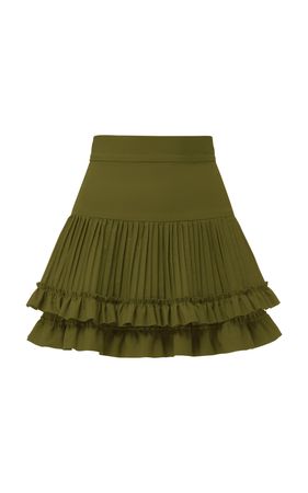Exclusive Pleated Cotton Poplin Mini Skirt By Brandon Maxwell | Moda Operandi