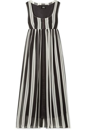 Marc Jacobs | Striped silk-georgette maxi dress | NET-A-PORTER.COM