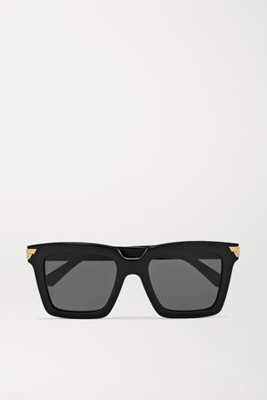 Black Oversized square-frame acetate sunglasses | Bottega Veneta | NET-A-PORTER