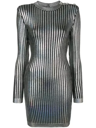 Balmain stripped mini dress £1,533 - Buy Online - Mobile Friendly, Fast Delivery