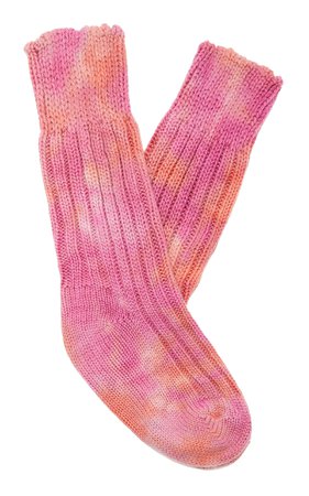 The Elder Statesman Yosemite Tie-Dye Cashmere Socks